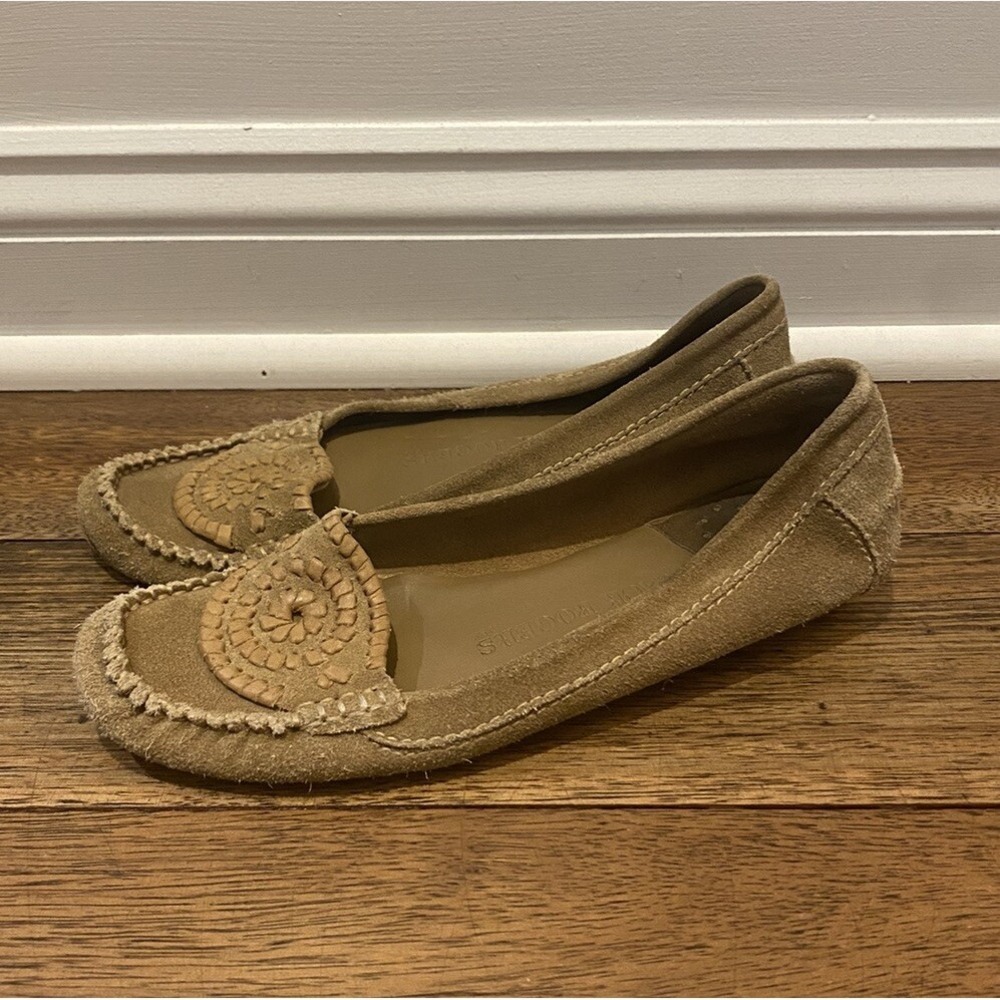 Jack Rogers Brown Suede Moccasin Shoes Size 7M